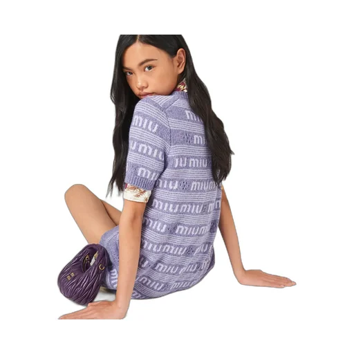 Logo-Intarsia Knitted Mini Dress