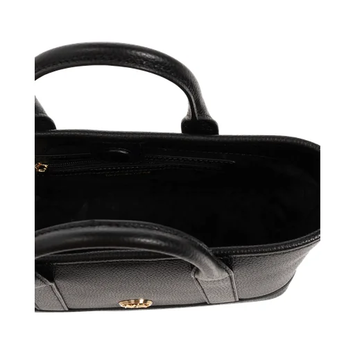 Logo-Plaque Leather Tote Bag
