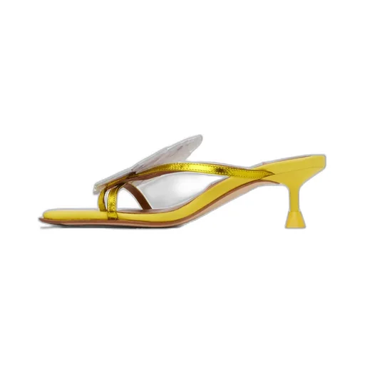 Square-Headed High-Heeled Sandals
