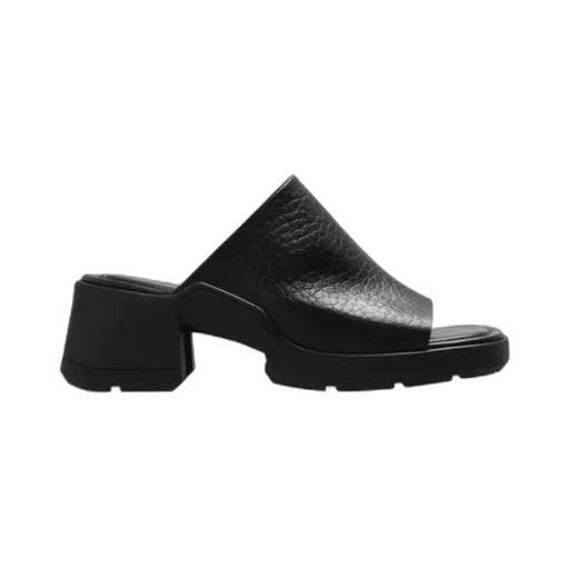 Block-Heel Open-Toe Slides