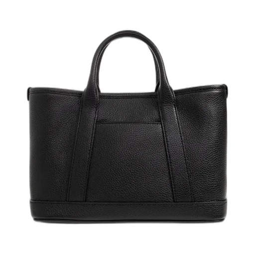 Logo-Plaque Leather Tote Bag