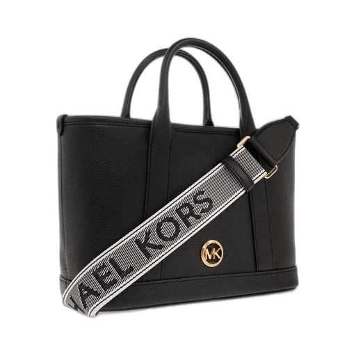 Logo-Plaque Leather Tote Bag