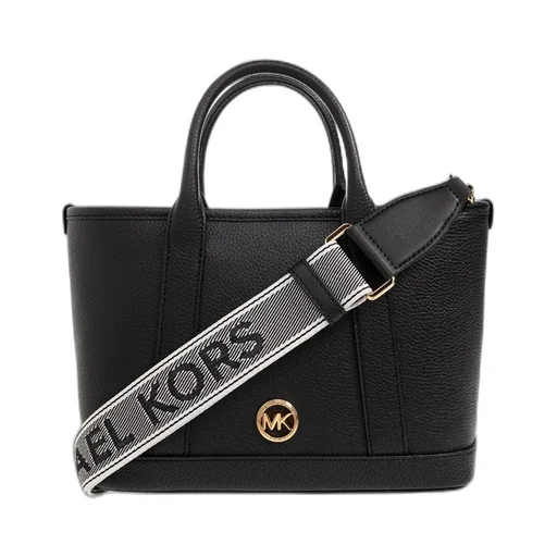 Logo-Plaque Leather Tote Bag