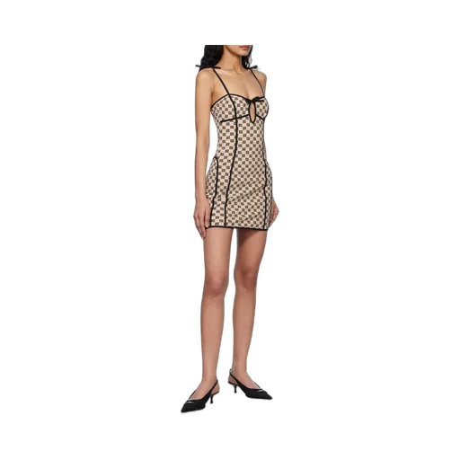 Monogram-Print Mini Dress