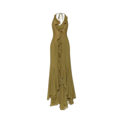 Ruffle-Detailing Midi Dress