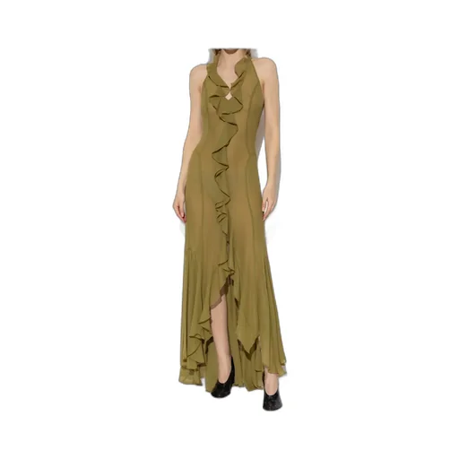 Ruffle-Detailing Midi Dress