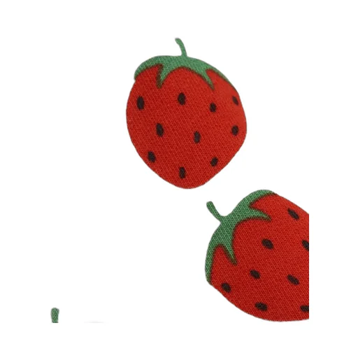 Organic Cotton Sweatshirt Shorts With Strawberry Print