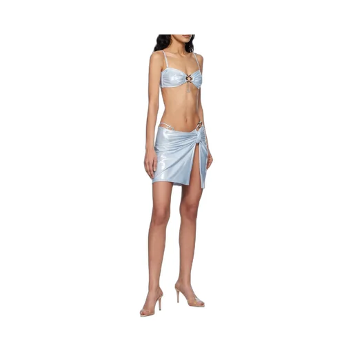 Metallic-Finish Mini Skirt
