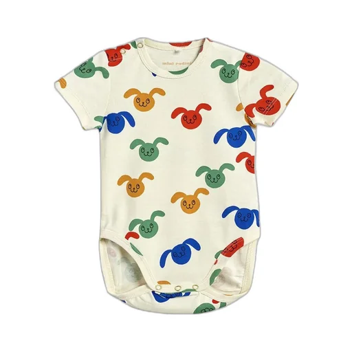 Baby Organic Cotton Printed Bunny Bodysuit