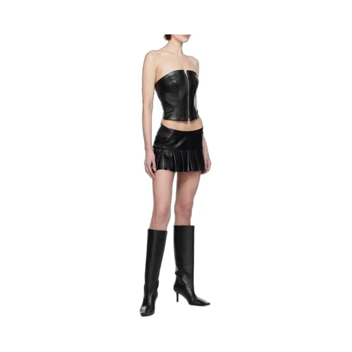 School Faux-Leather Miniskirt