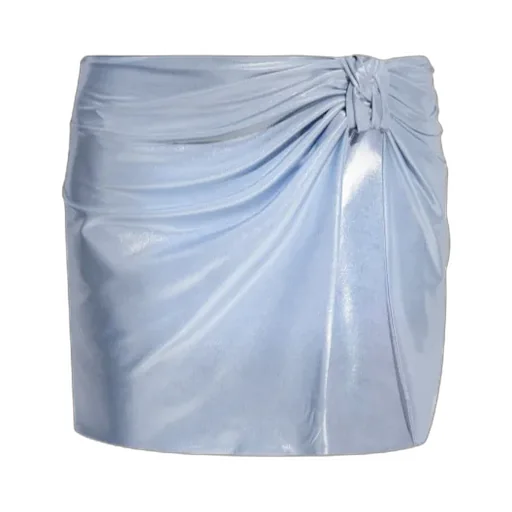 Metallic-Finish Mini Skirt