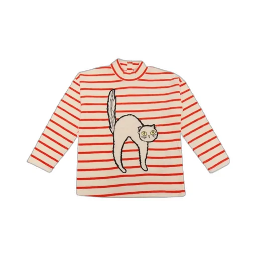 Stripe-Pattern Organic Cotton T-Shirt