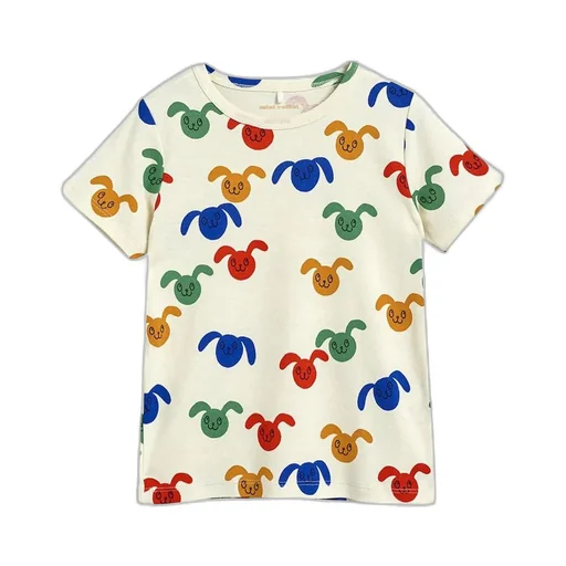 Organic Cotton T-Shirt With Bunny Print