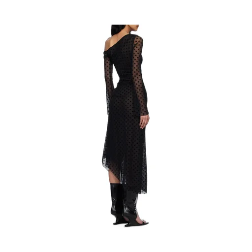 Logo-Flocked Midi Dress