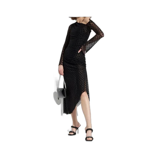 Logo-Flocked Midi Dress
