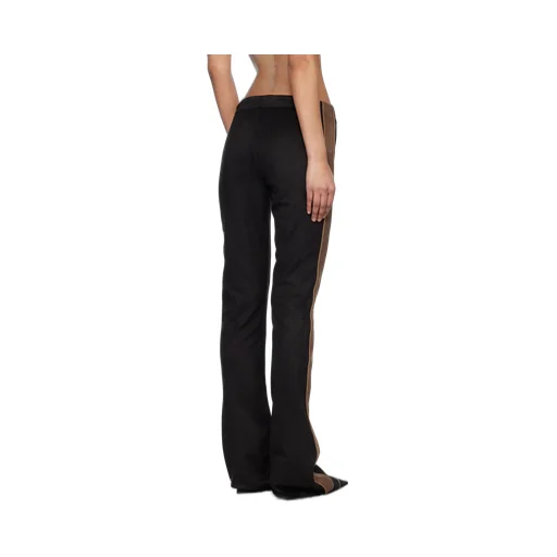Stripe-Detail Flared Trousers