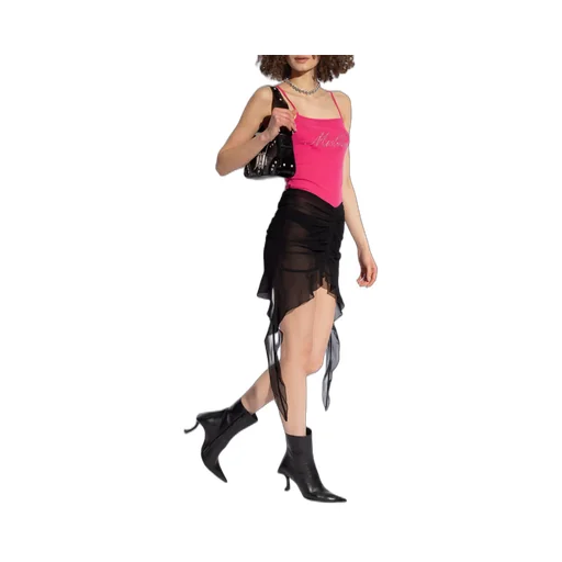 Ruffled Chiffon Mini Skirt
