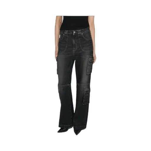 High-Waisted Cargo Jeans