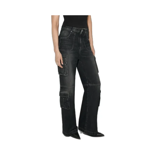 High-Waisted Cargo Jeans