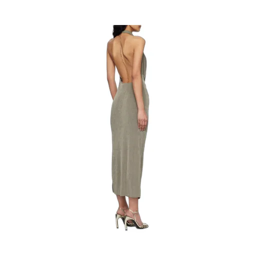 Cowl-Neck Midi Dress