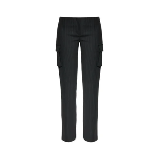 Pinstriped Straight Trousers
