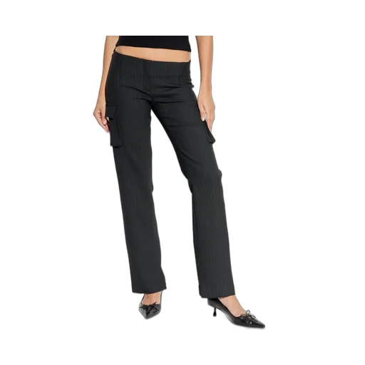Pinstriped Straight Trousers