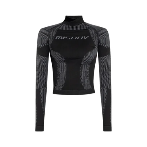 Logo-Jacquard High-Neck Performance Top