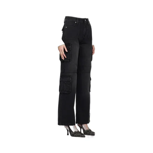 High-Waisted Cargo Jeans