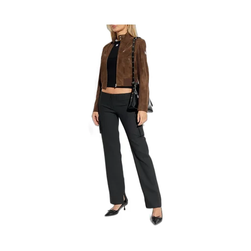 Pinstriped Straight Trousers