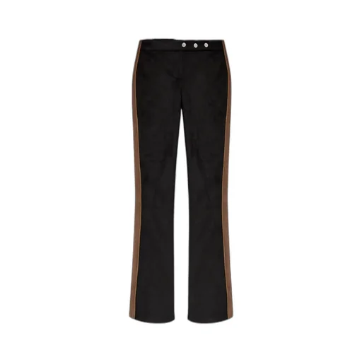 Stripe-Detail Flared Trousers