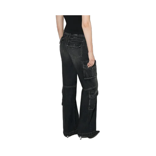 High-Waisted Cargo Jeans