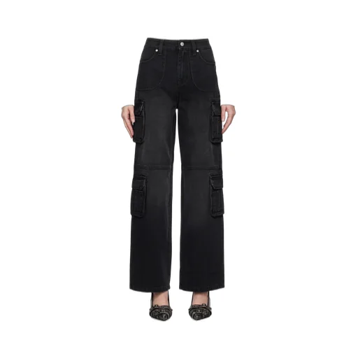 High-Waisted Cargo Jeans