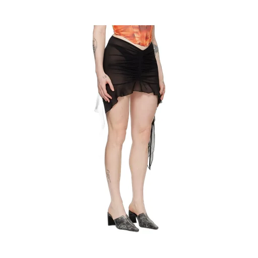 Ruffled Chiffon Mini Skirt