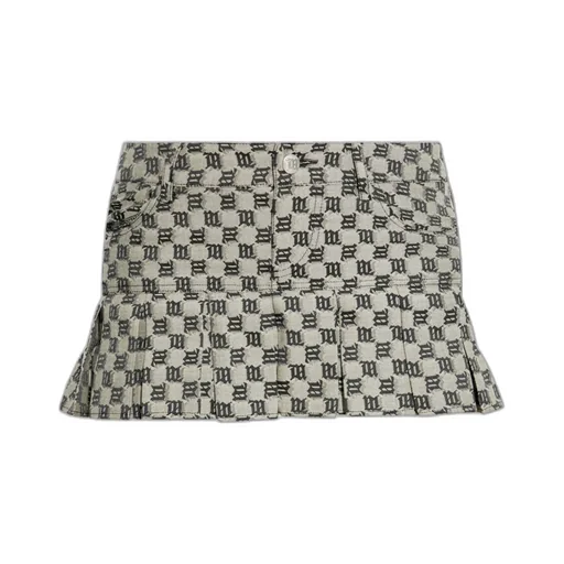 Monogram Pleated Skirt