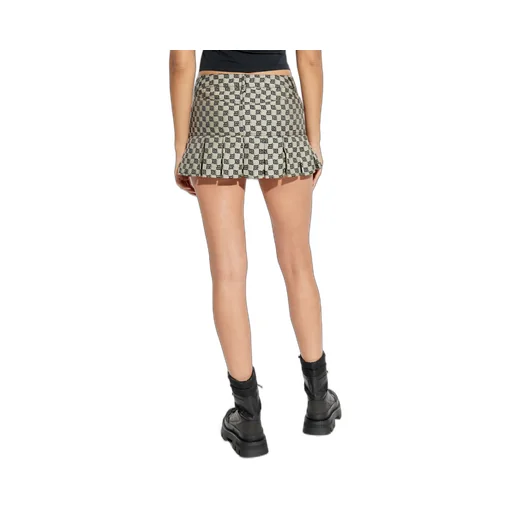 Monogram Pleated Skirt