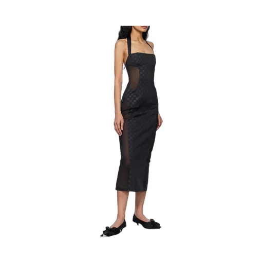 Logo-Print Midi Dress
