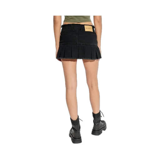 Logo Patch Denim Skirt