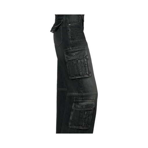 High-Waisted Cargo Jeans