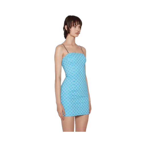 Monogram Slim Strap Mini Dress