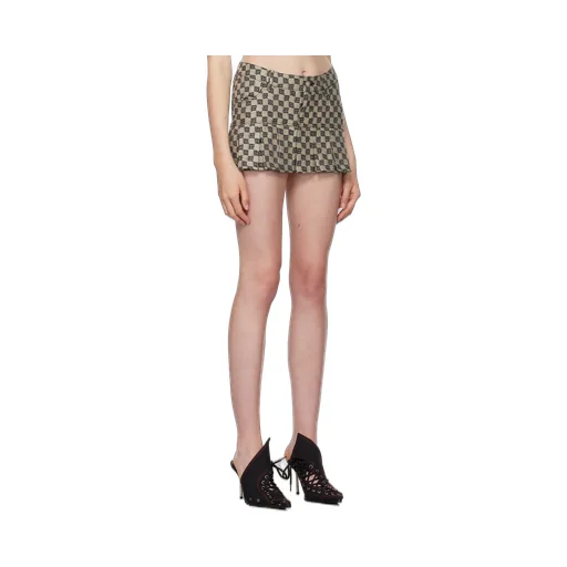 Monogram Pleated Skirt