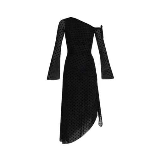 Logo-Flocked Midi Dress