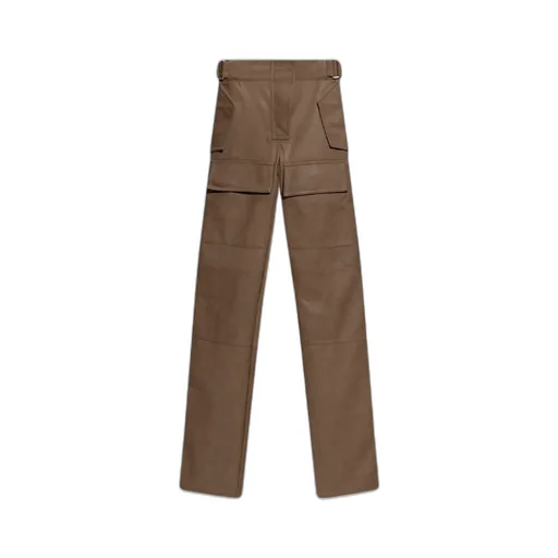 Leather-Effect Cargo Trousers
