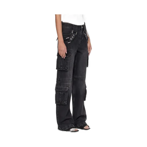 Cut-Out Straight-Leg Trousers