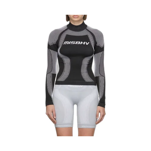 Elastic Plain Jersey Long-Sleeved T-Shirt