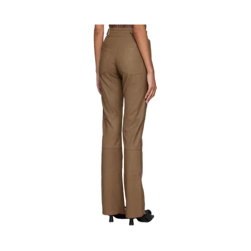 Leather-Effect Cargo Trousers
