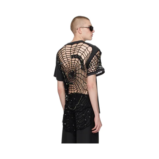 Crochet-Panel T-Shirt