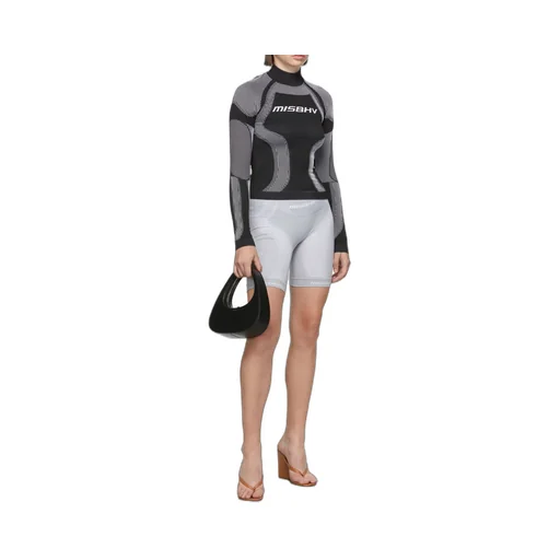 Elastic Plain Jersey Long-Sleeved T-Shirt