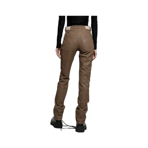 Leather-Effect Cargo Trousers