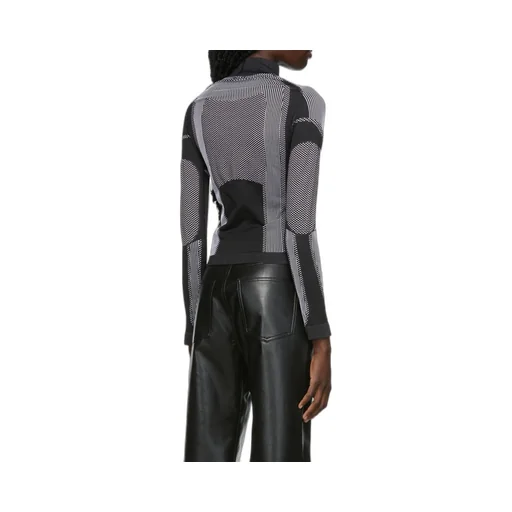 Elastic Plain Jersey Long-Sleeved T-Shirt