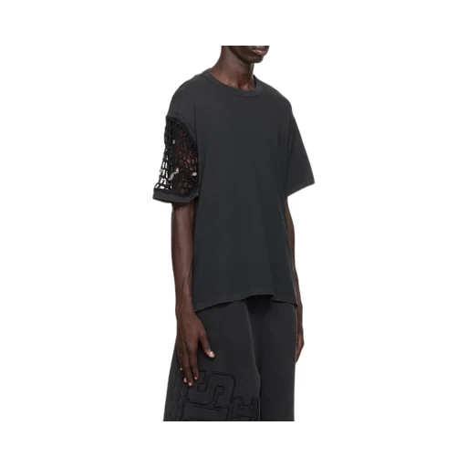 Crochet-Panel T-Shirt